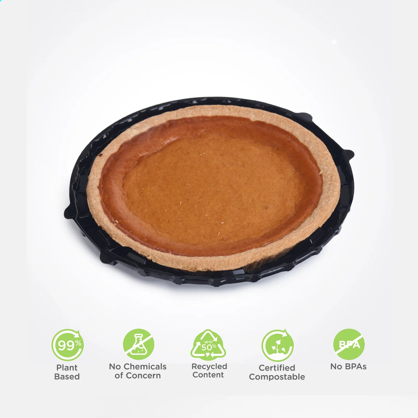 9" Simply Secure Pie Base | Compostable | Lid Sold Separately