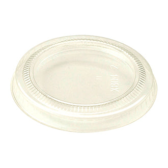 Flat Lid for 2-3 oz Cold Cups | No Hole | Clear PLA