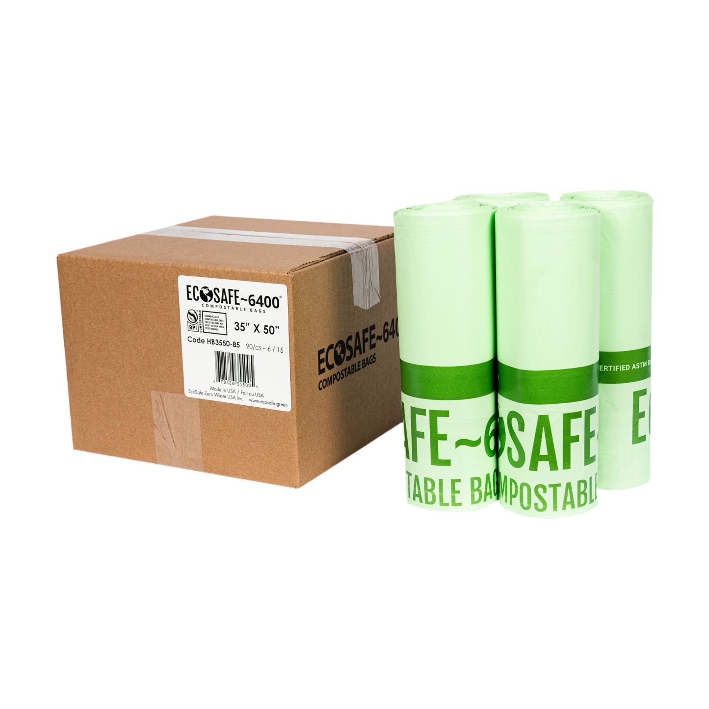 45 gal Certified Compostable Trash Bags | 35"x50"
