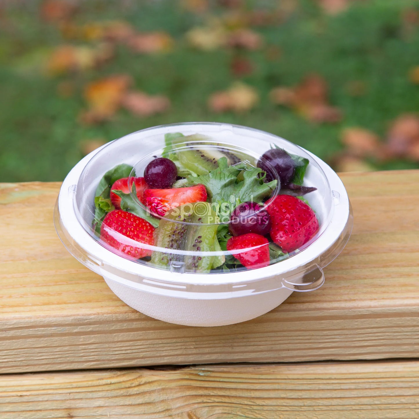 Lid for 16 oz White Sugarcane Bowl | Recyclable PET Plastic