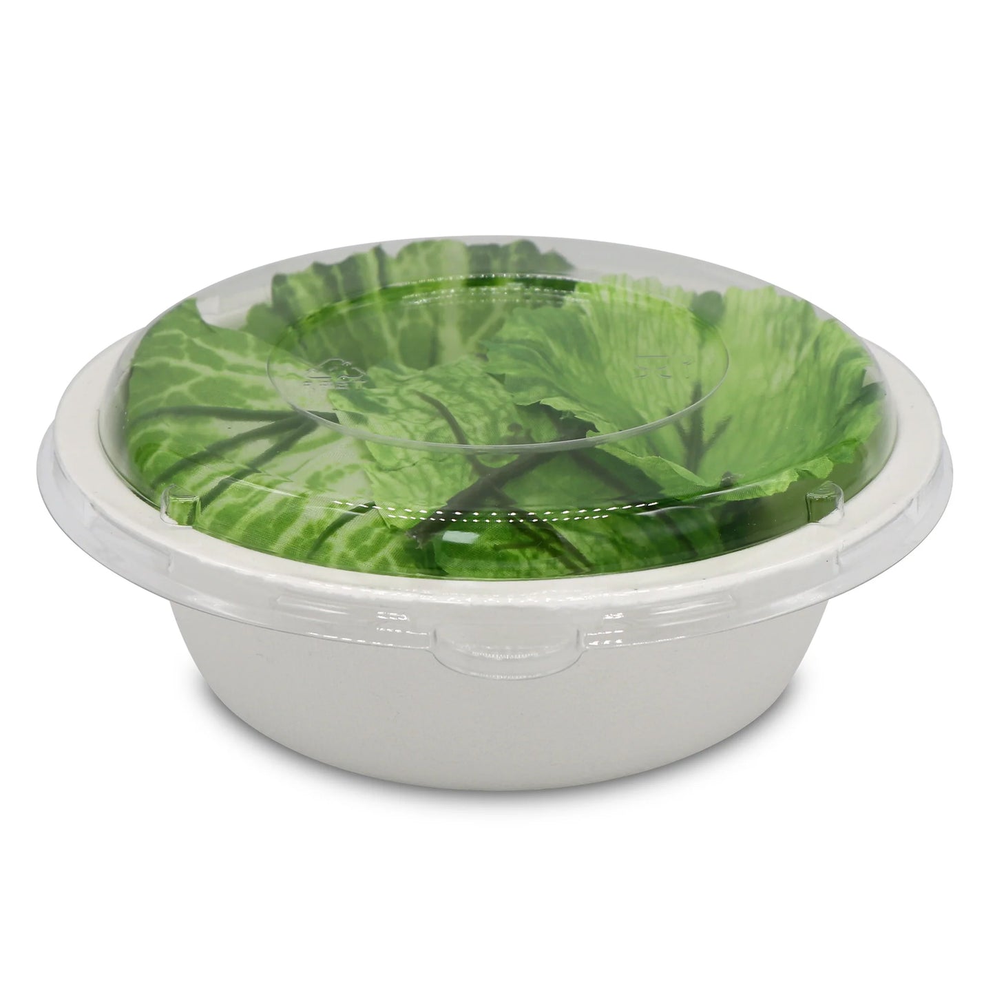 Lid for 16 oz White Sugarcane Bowl | Recyclable PET Plastic