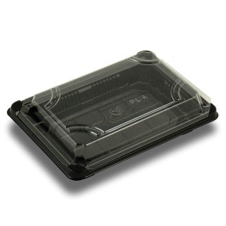 7"x5" Eco-Friendly Sushi Tray with Lid | PLA