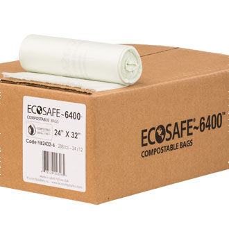 13 gal Certified Compostable Trash Bags 24"x32" (Pack of 48)