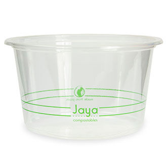16 oz Round Deli Container | Clear | Jaya® | Compostable PLA