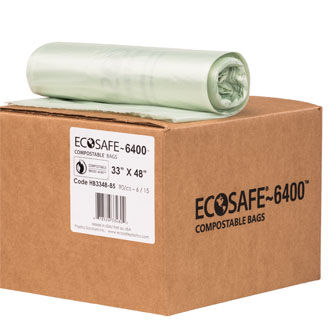 39 gal Certified Compostable Trash Bags 33"x48" (Pack of 45)