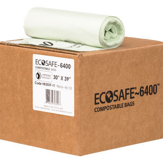 30 gal Certified Compostable Heavy Duty Trash Bags 30"x39" (Pack of 60)