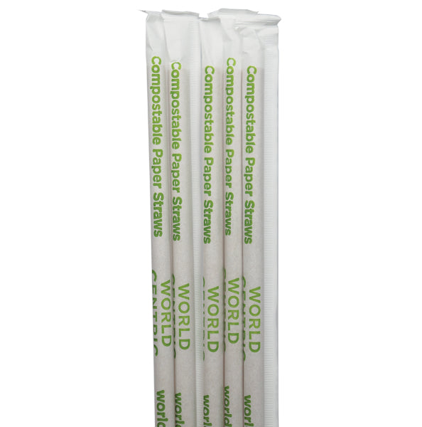 8" FSC® Kraft Paper Straws | Wrapped | Jumbo (Case of 6000)