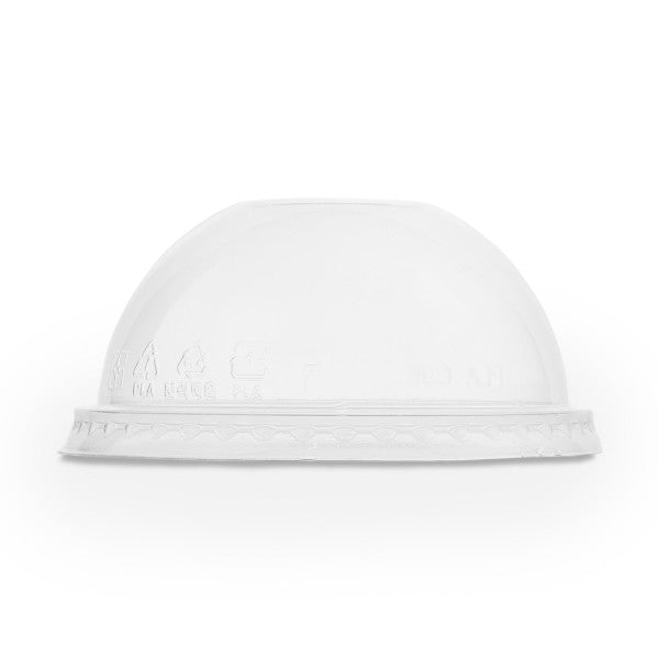 Dome Lid for 8-16 oz Bella Pots | No Hole | Clear PLA | Compostable