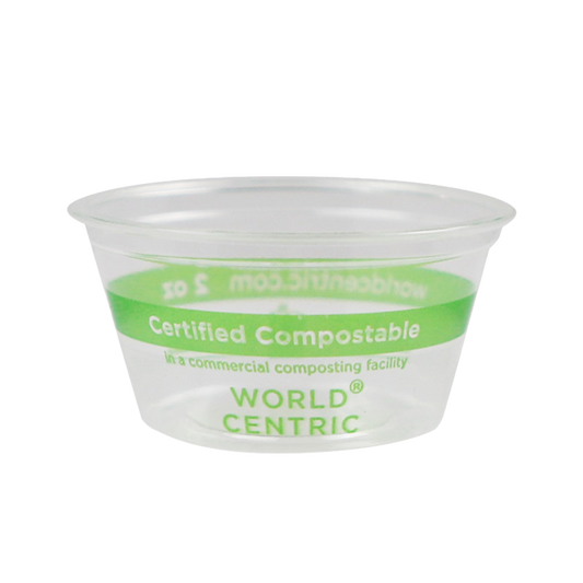 2 oz Compostable Portion Cup | PLA | Clear