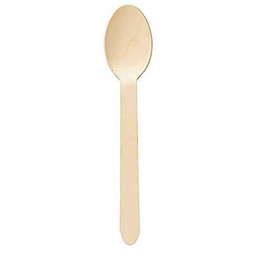 6" Wooden Cutlery Spoon | Home Compostable