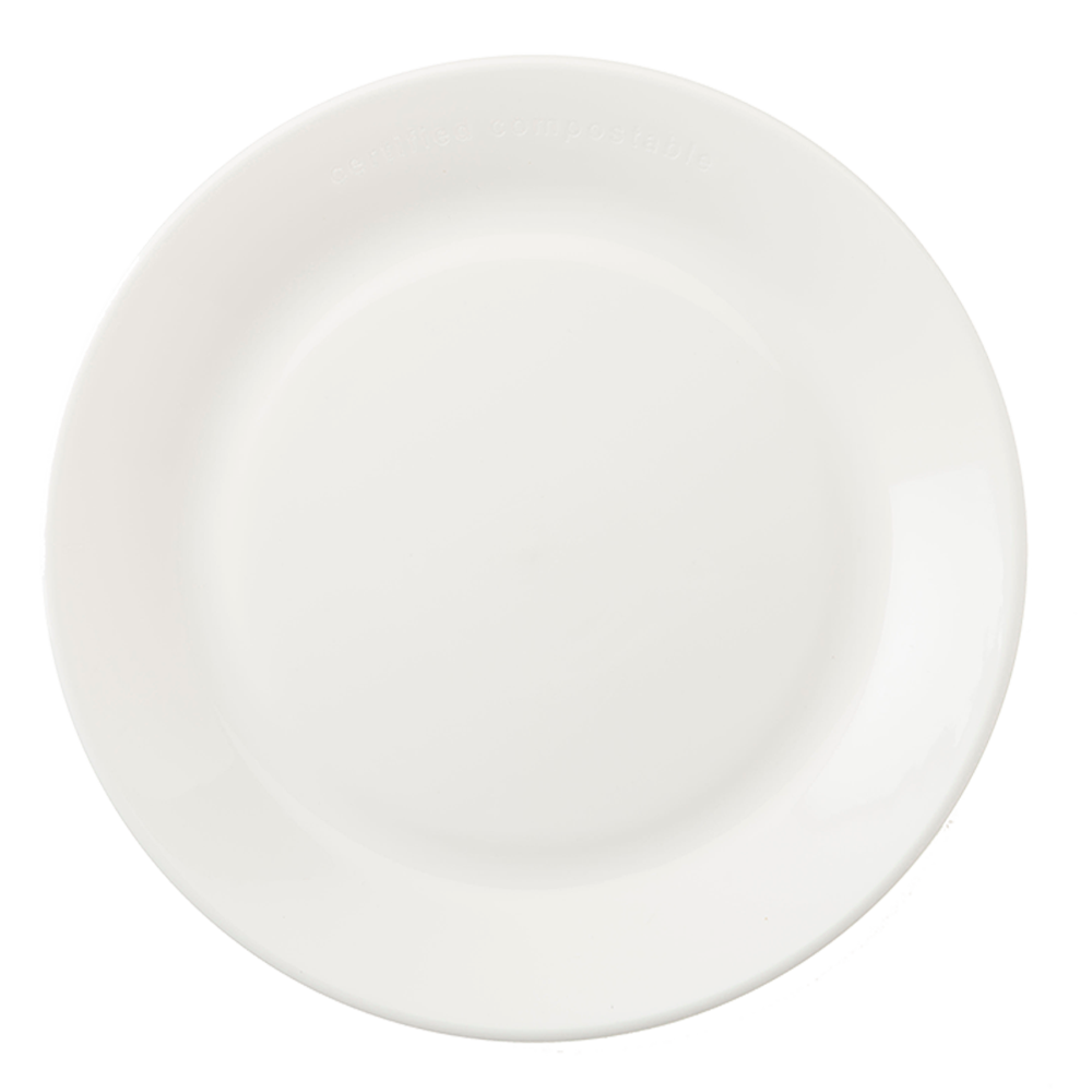 10" Round Plate | ZeroWare | White | Reusable