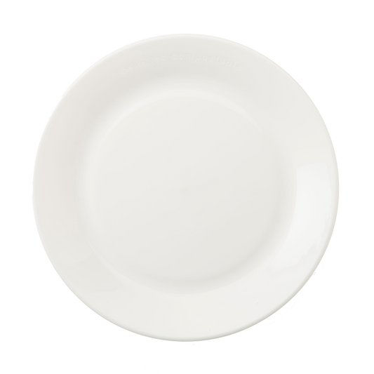 9" Round Plate | ZeroWare | White | Reusable