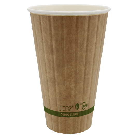 16 oz Compostable Hot Cup | SFI® Paper Cup | PLA Lined | Double Wall