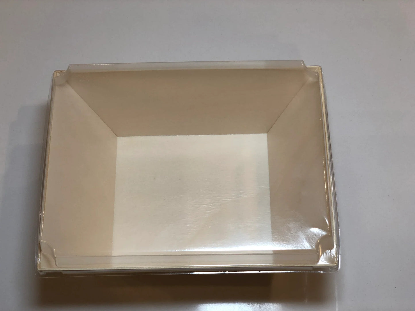 6" X 8" X 3" Covered Tray Set | Compostable Balsa Tray with RPET Lid | 100 of each