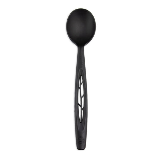 6.5" Compostable Spoons Bulk | Black