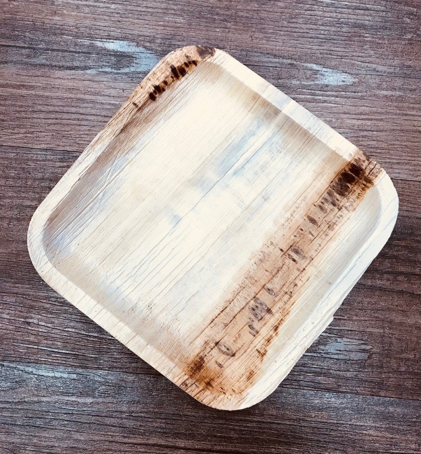 7" Square Plate | Compostable Palm Leaf (Pack of 100)