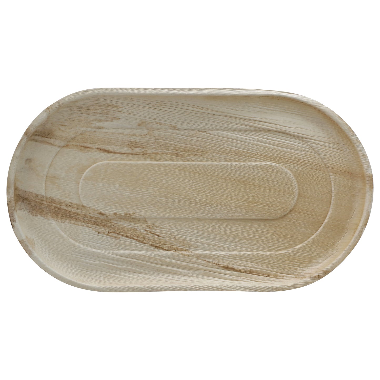 12" x 22" Oval Tray | Compostable Palm Leaf (Case of 50)
