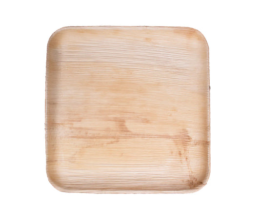 9" Square Plate | Compostable Palm Leaf | Case of 300