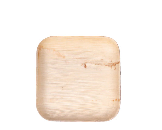6" Square Plate | Compostable Palm Leaf | Case of 300