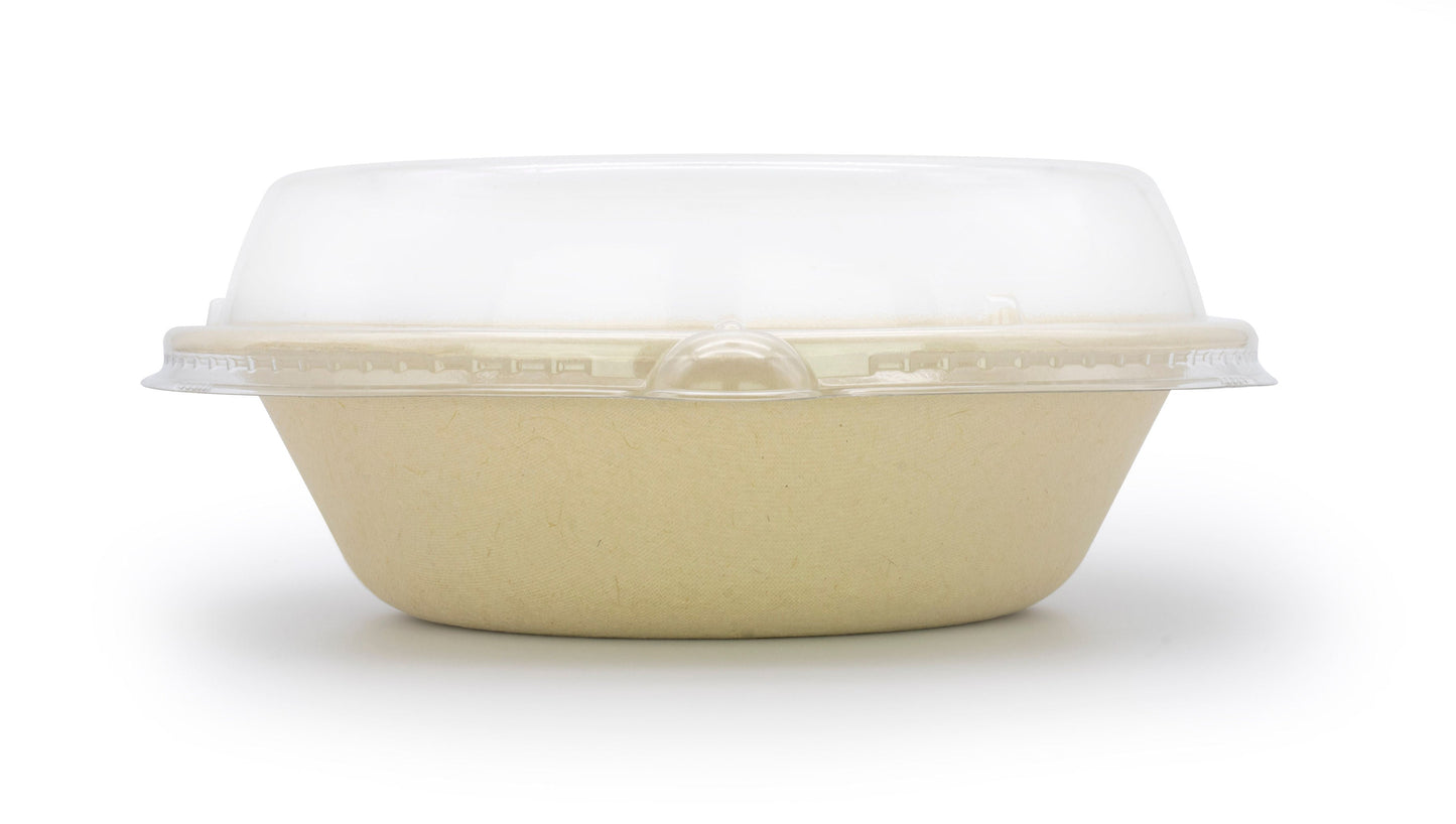 Domed Lid for 24/32 oz. Tellus® Round Bowl | Recyclable | Clear Dome (Pack of 50)
