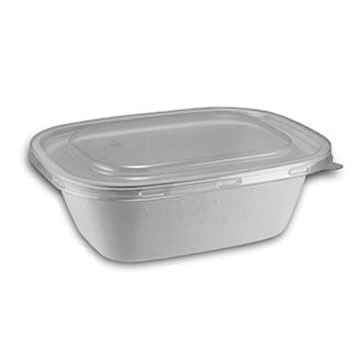 Flat Lid for 32-64 oz Rectangular Box | Recyclable PET Plastic (Case of 200)