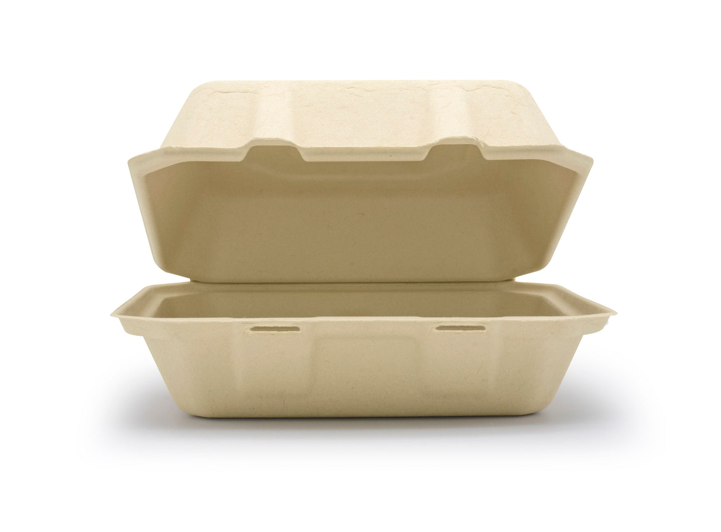 8" x 8" Compostable Clamshell | 1 Compartment | No PFAS Added (Pack of 100)