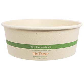 42 oz Compostable No Tree® Wide Paper Bowl (Pack of 100)