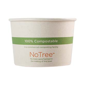 8 oz NoTree® Paper Bowl | Food Container (Case of 1000)