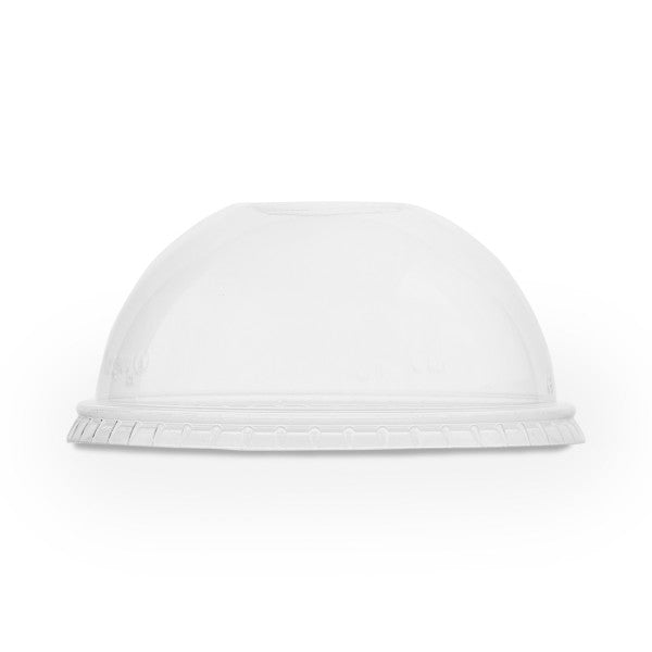 Lid for 8-16 oz Bella Pots | Dome w/ Hole | Clear PLA | Compostable (Case of 1000)