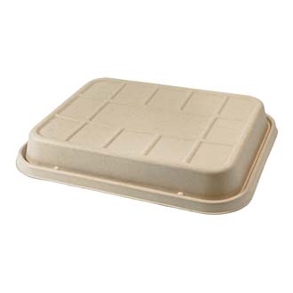 Raised Lid | Compostable Fiber Catering Pan | PLA Lined (Case of 200)