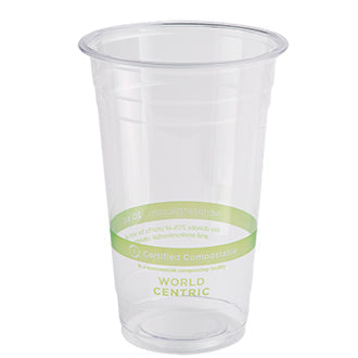 20 oz Cold Cup | Clear | Certified Compostable (Pack of 50)