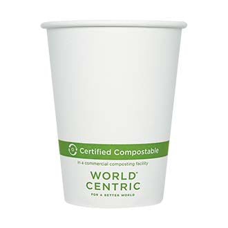 12 oz FSC® Paper Compostable Hot Cup | White