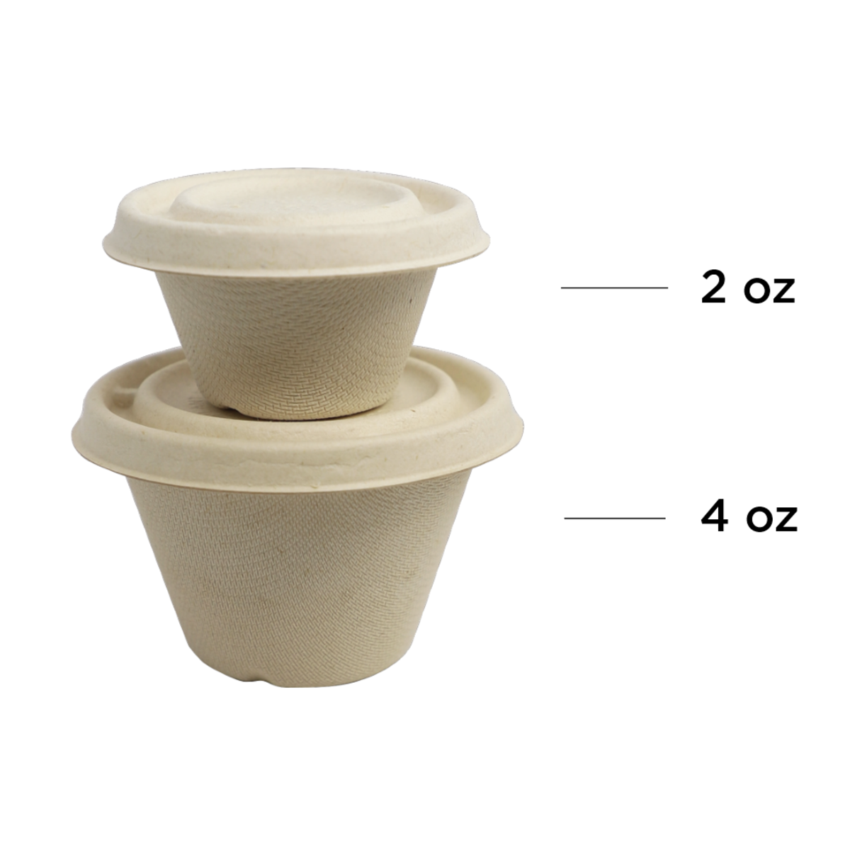 2 oz Fiber Souffle Cup | Portion Cup | Unbleached Plant Fiber (Pack of 250)
