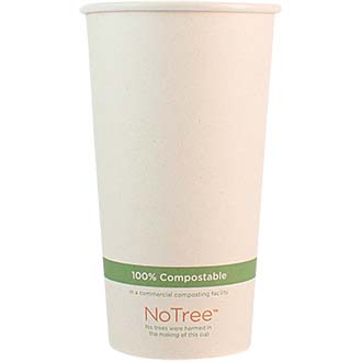 20 oz NoTree® Paper Compostable Hot Cup | Fiber (Case of 1000)