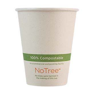 8 oz NoTree® Paper Hot Cup | Compostable (Case of 1000)