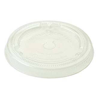 Flat Lid for 12-22 oz NoTree® Paper Cold Cup | Compostable | Clear PLA