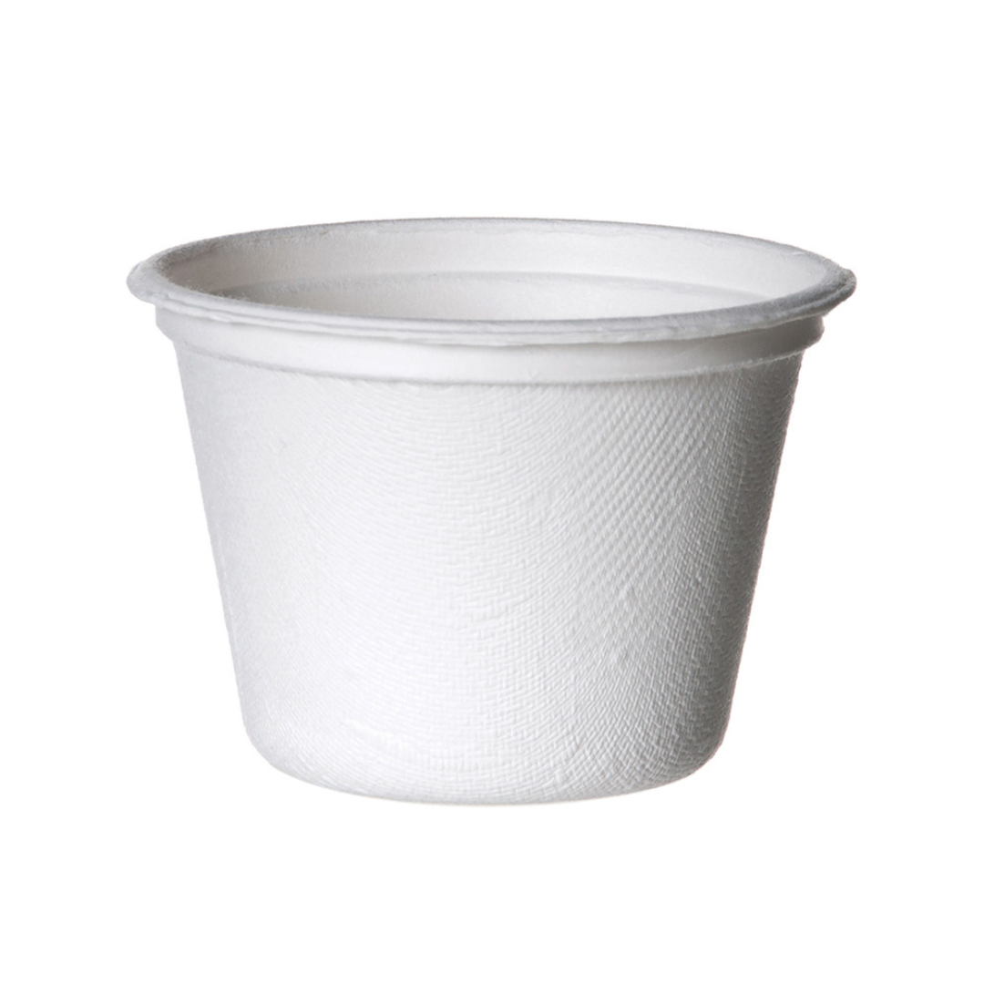4 oz Portion Cup | Compostable Sugarcane | No Added PFAS (Pack of 250)