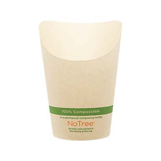 5.5 oz NoTree® Paper French Fry Scoop Cup | Compostable  (Pack of 150)