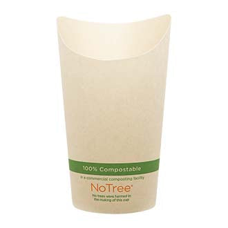 7.5 oz NoTree® Paper French Fry Scoop Cup | Compostable (Case of 1000)