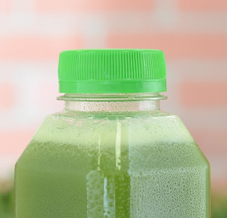 Lid for 12-16 oz Juice Bottle | Green Caps (Case of 500)