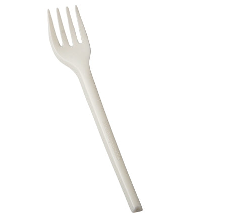 6.5" Medium Weight CPLA Fork | White | Compostable | Case of 1000