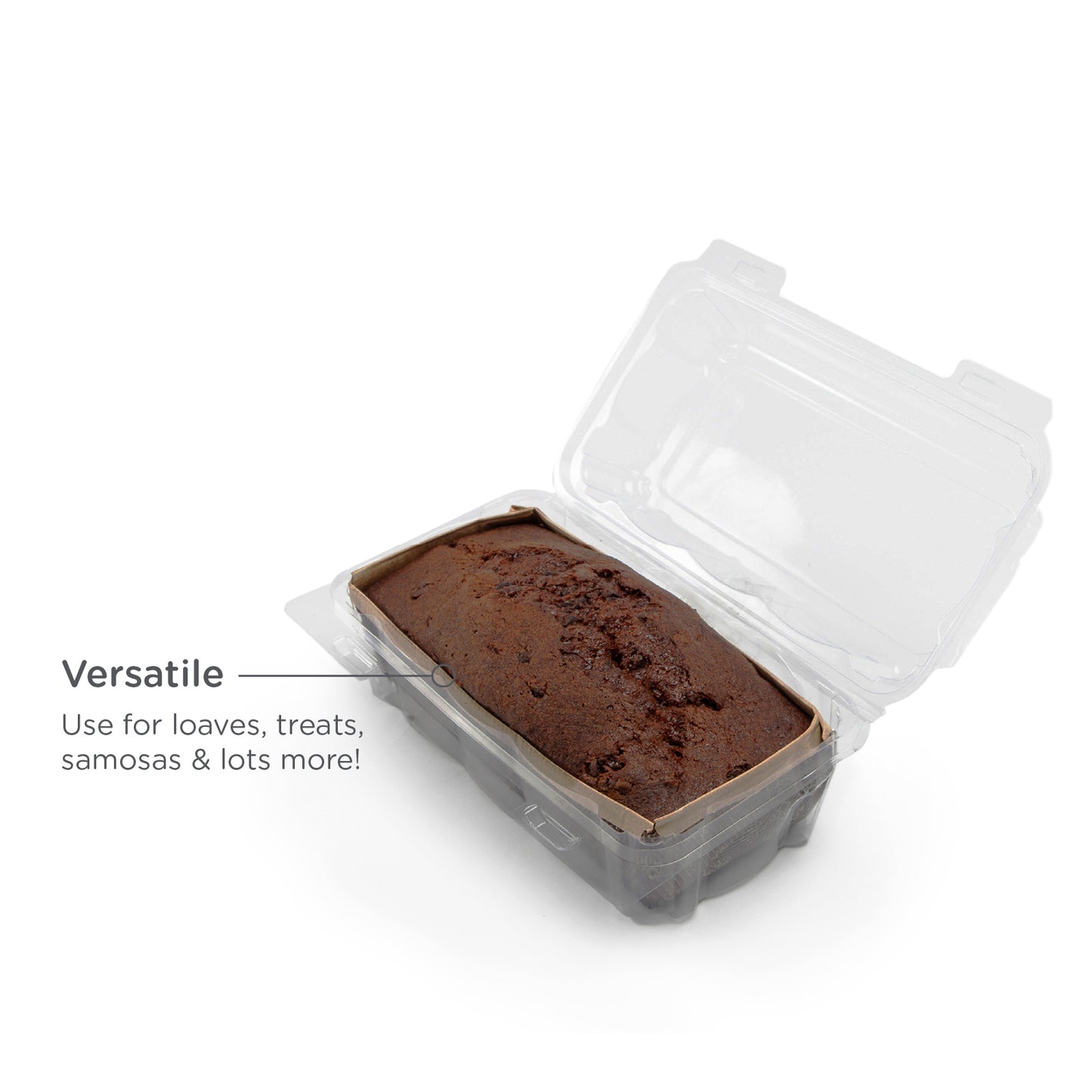 48 oz Center Seal Multi-Purpose Packaging | Clear Compostable Clamshell