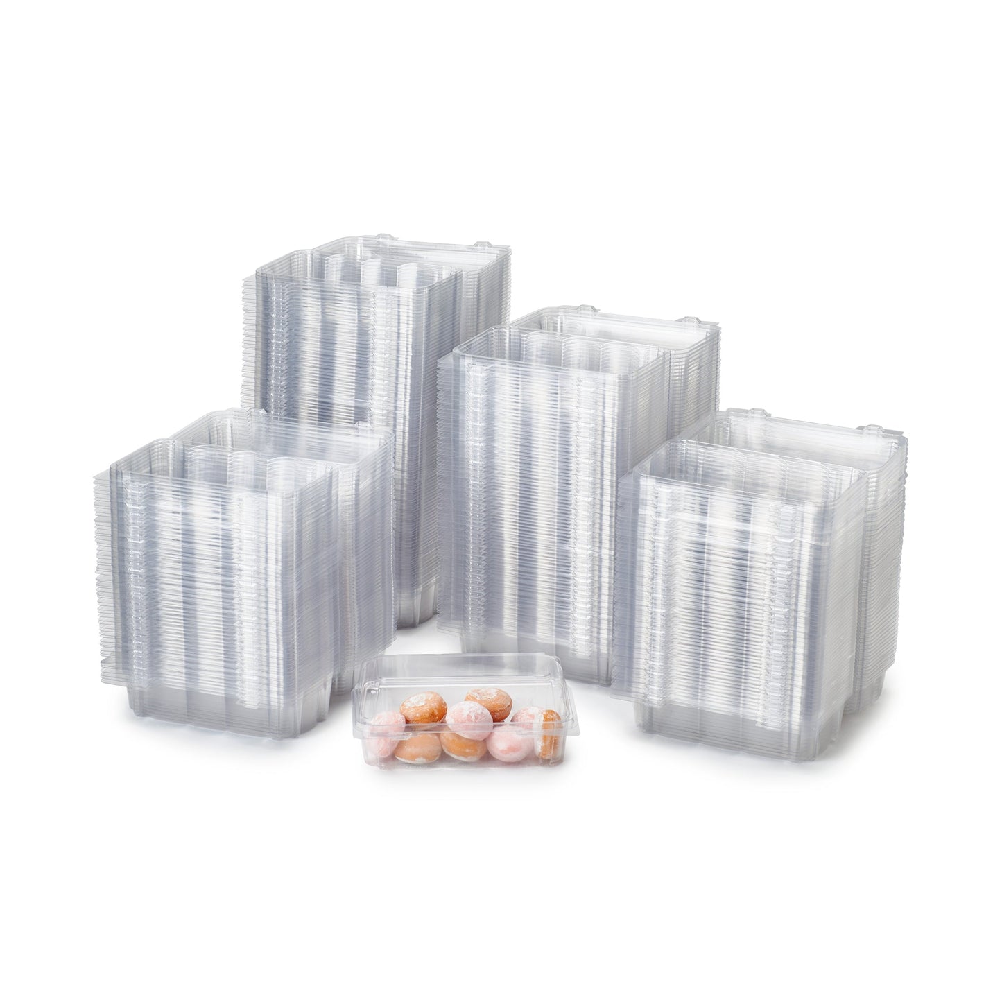 48 oz Center Seal Multi-Purpose Package | Clear Compostable Clamshell (Case of 275)