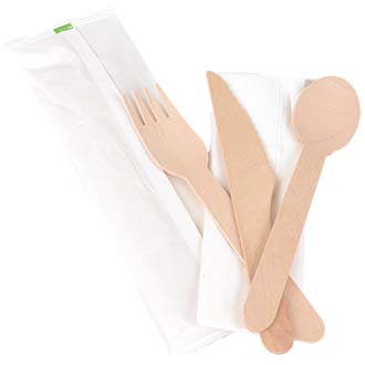 Eco-Friendly Wood Cutlery Kit | Home Compostable