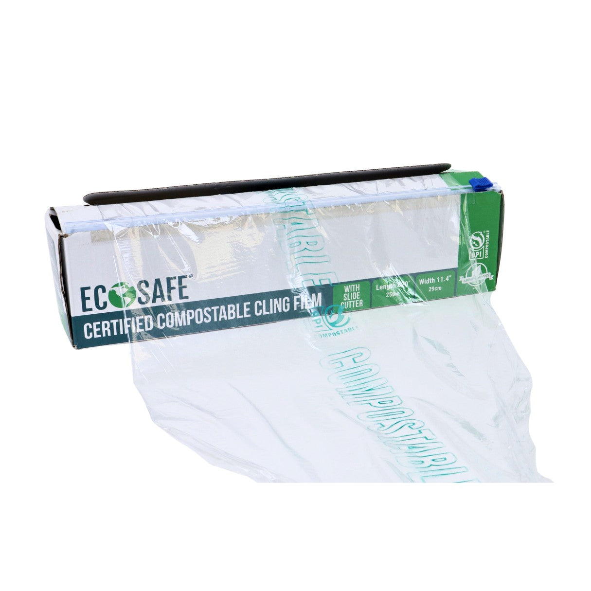 Compostable Cling Wrap | Clear | Made by EcoSafe® (4 Rolls=4 Boxes)