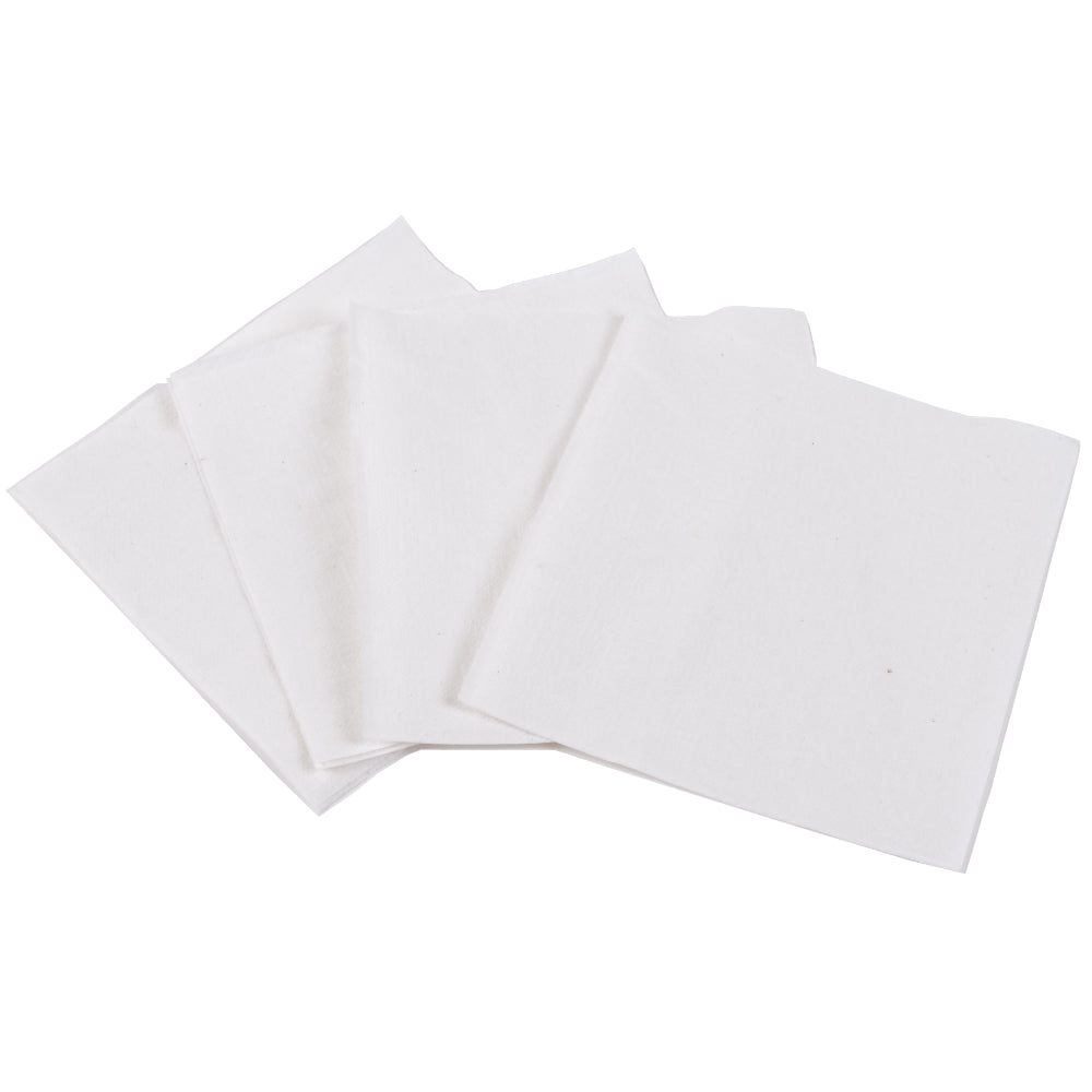 Recycled White Beverage Napkins 9" x 9.8" | 1-ply | Made in USA