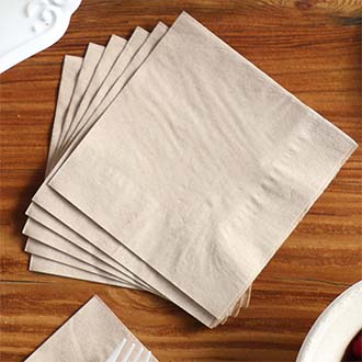 4.5" Compostable Square Beverage Napkins | Folded | 2-ply (Pack of 100)
