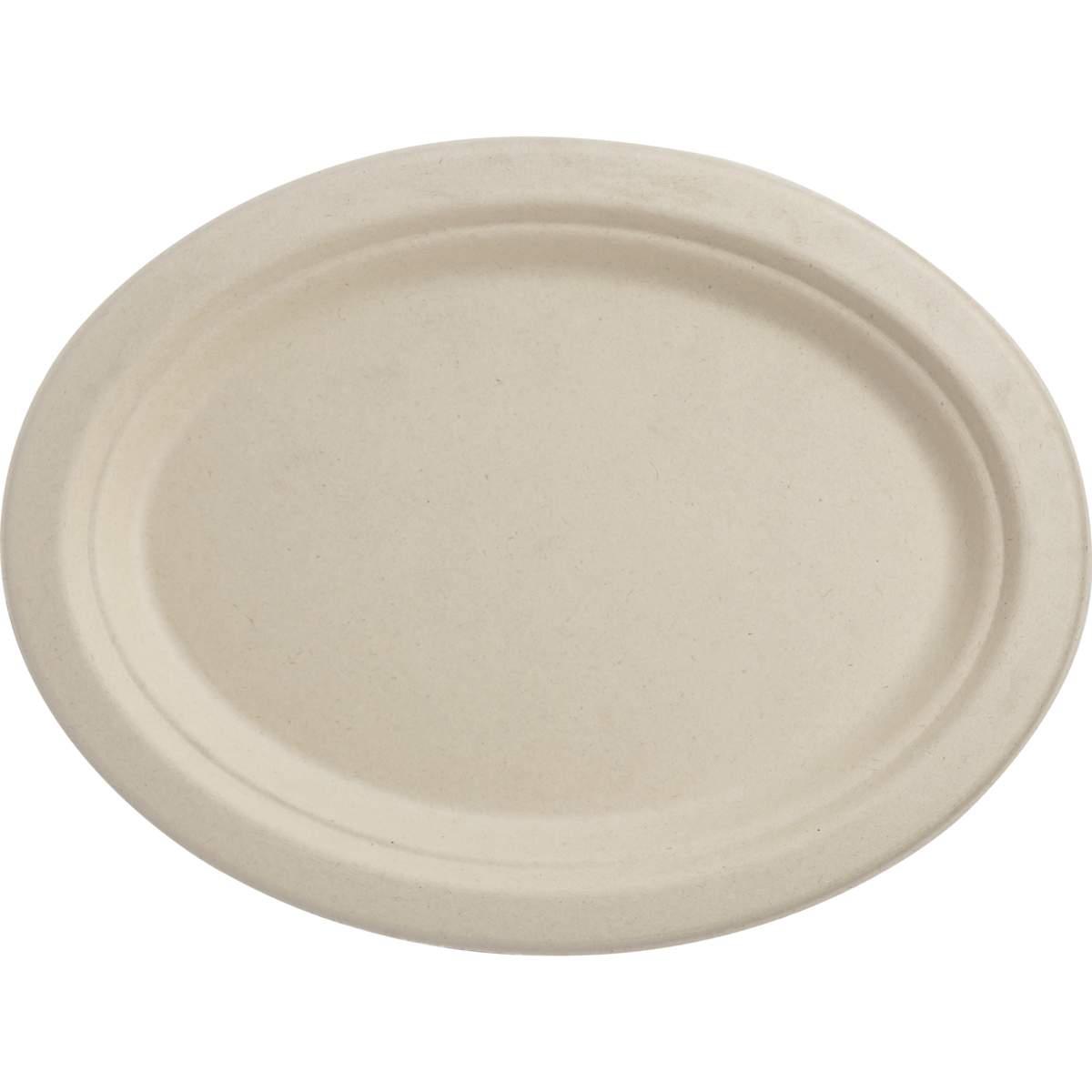 10" Oval Compostable Plate | Natural Fiber | Tan (Pack of 125)