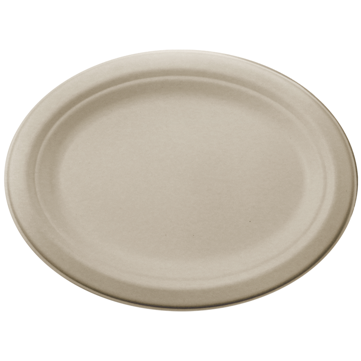 12.5" Oval Compostable Plate | Natural Fiber | Tan (Case of 500)