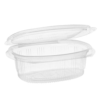 16 oz Deli Container | Recycled Plastic | Hinged Lid | Made in USA (Case of 200)